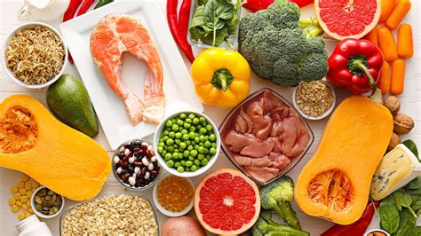 Ilustrácia zdravej stravy bohatej na vitamíny a minerály