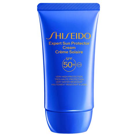 koláž rôznych produktov Shiseido Sun Care