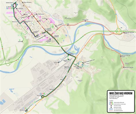 Mapa Žiaru nad Hronom s vyznačenými polohami lekární