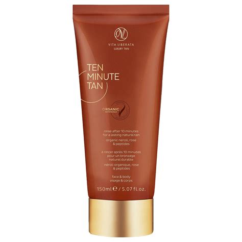 Štruktúra samoopaľovacieho krému Vita Liberata Ten Minute Tan s kľúčovými zložkami