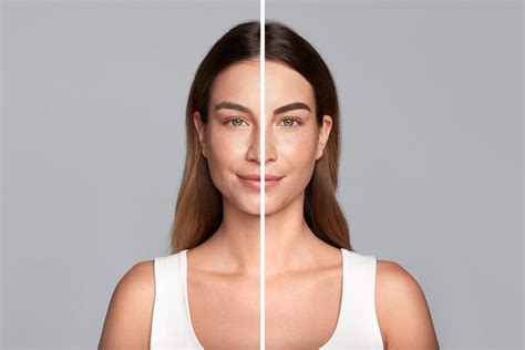 Koláž zobrazujúca efekt vyhladenia pleti, zmatnenia a dlhotrvajúceho make-upu vďaka báze