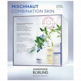 Koláž produktov ANNEMARIE BÖRLIND pre zmiešanú pleť.