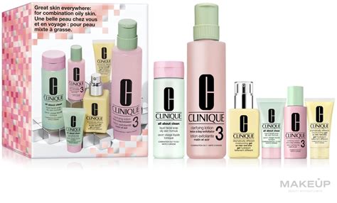 Široká škála make-up produktov Clinique v rôznych odtieňoch.