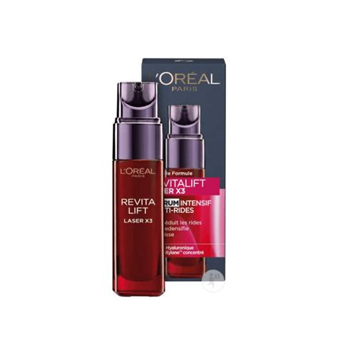 Schéma porovnávajúca účinky L'Oréal Revitalift Filler a Laser X3 na vrásky