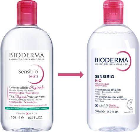 Ilustrácia balenia micelárnej vody Bioderma Sensibio H2O