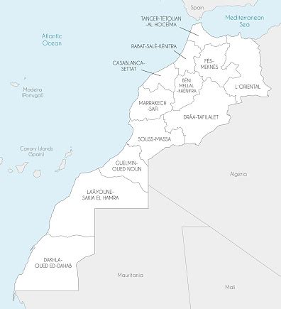 Mapa Maroka s vyznačenou oblasťou pestovania arganovníka