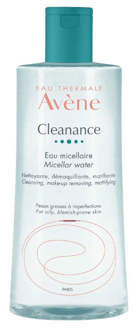 Fľaša micelárnej vody Avène Cleanance s priehľadnou tekutinou.