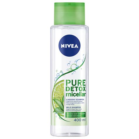 Ilustrácia fľaše NIVEA Pure Detox Micelárny šampón s dôrazom na zelený čaj a limetku