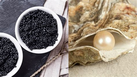 vizuálna reprezentácia zložiek ako kaviár a perly v kozmetike