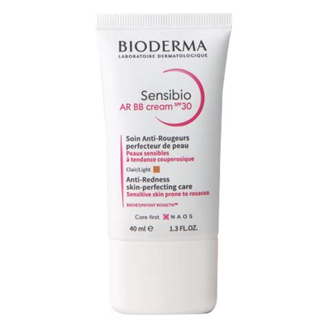 obrázok balenia Bioderma Sensibio AR BB krému s detailom na textúru