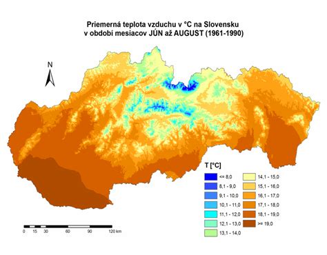 schéma teplotných zmien na Slovensku počas týždňa