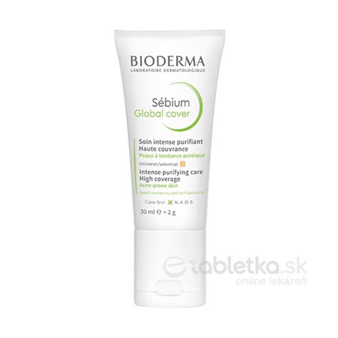 Ilustrácia praktického balenia Sébium Global Cover so zrkadielkom a zeleným korektorom