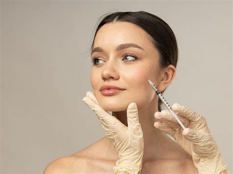 Ilustrácia znázorňujúca aplikáciu botoxu