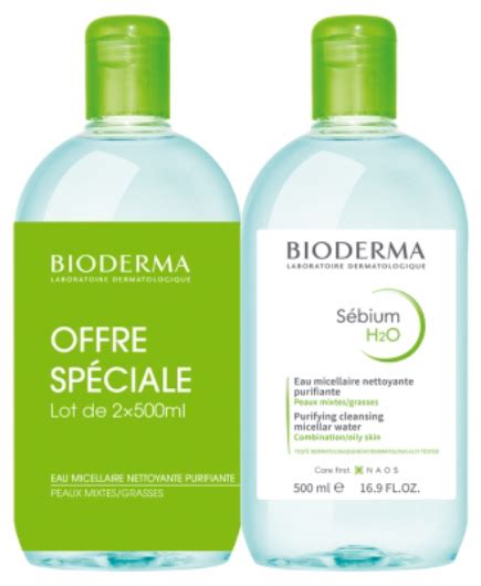 koláž rôznych typov micelárnych vôd Bioderma