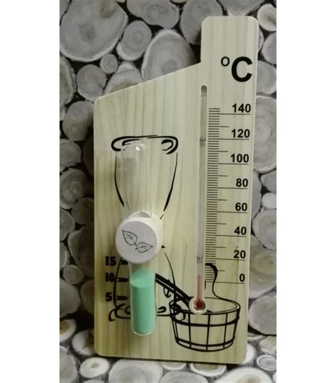 Sada doplnkov do sauny: teplomer, vlhkomer, vedro s naberačkou a presýpacie hodiny