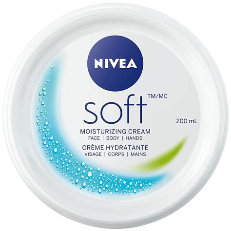 Koláž z viacerých menších obrázkov zobrazujúcich rôzne balenia krému NIVEA Soft a NIVEA Creme