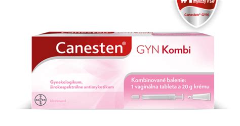 Schéma znázorňujúca účinok vaginálnej tablety a krému Canesten GYN Kombi