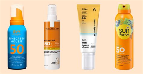 Obrázok s rôznymi druhmi opaľovacích krémov s rôznym SPF.