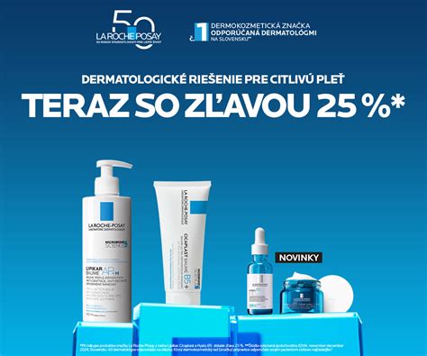 Infografika zobrazujúca rôzne typy pleti a odporúčané produkty La Roche-Posay pre každý typ.