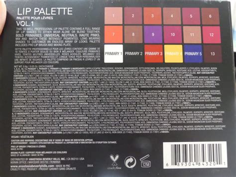 ukážka palety rúžov PuroBIO