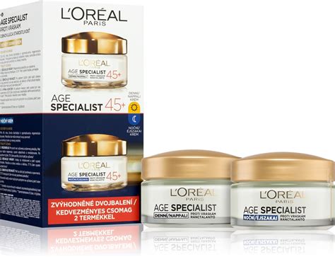 Infografika zameraná na starostlivosť o zrelú pleť s produktami L'Oréal Age Specialist
