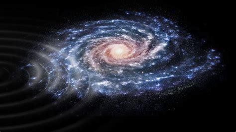 Umelecká ilustrácia znázorňujúca poruchu v rýchlostiach hviezd v našej Galaxii.