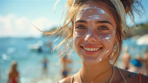 Ilustračné foto tváre s aplikovaným opaľovacím krémom