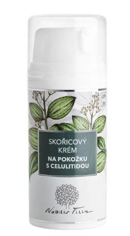 Zobrazuje pokožku s viditeľnými striami a celulitídou, vedľa ktorej sú prírodné produkty na starostlivosť.