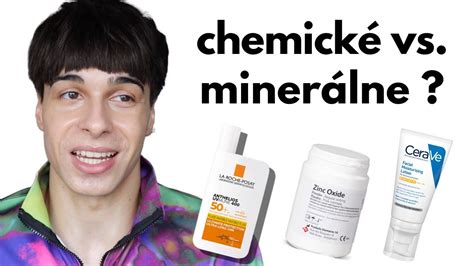 Ilustrácia porovnávajúca chemické a minerálne opaľovacie filtre