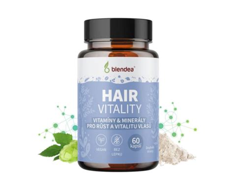 Vizualizácia kľúčových vitamínov a minerálov pre vlasy a pleť