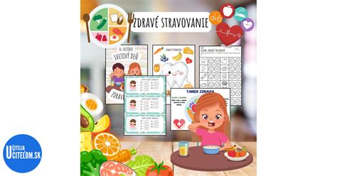 Ilustrácia zdravej stravy s ovocím, zeleninou a rybami.