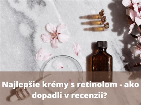 Koláž rôznych kozmetických produktov s retinolom.
