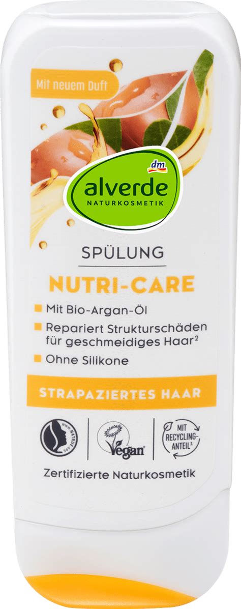 Produkty z radu Alverde Nutri-Care (šampón, balzam, maska, olej)