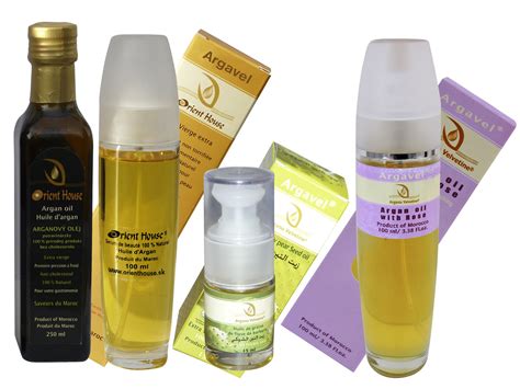 Rôzne veľkosti a typy fliaš s arganovým olejom.