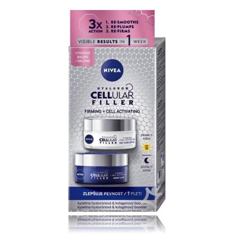 dizajnérsky vizuál produktu - NIVEA Hyaluron Cellular Filler spevňujúci očný krém v 15 ml balení