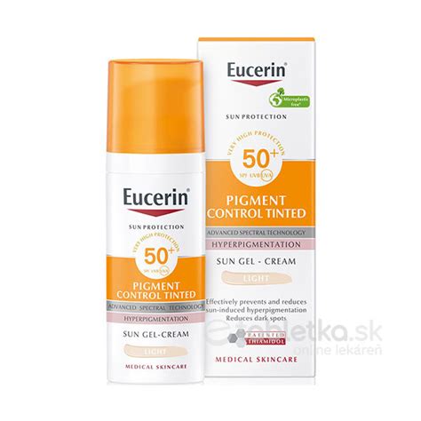 Obal Eucerin SUN Emulzie na opaľovanie na tvár PIGMENT CONTROL SPF 50+ (svetlá verzia)