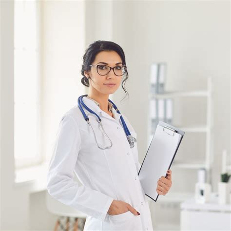 Fotografia usmiatej lekárky alebo príjemného interiéru ambulancie