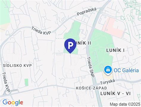 Mapa s vyznačenou polohou ambulancie na Masarykovej ulici v Prešove