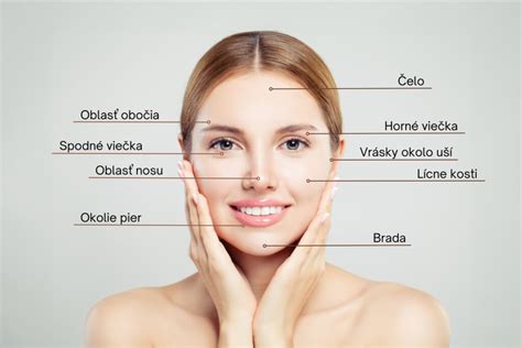 Infografika znázorňujúca T-zónu na tvári s vyznačenými oblasťami lesku.