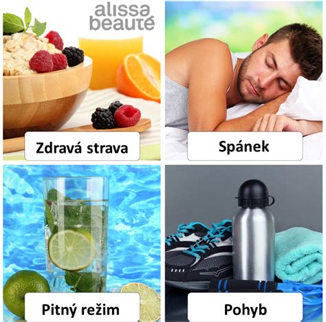 Ilustrácia zdravej stravy a produktov na starostlivosť o pleť