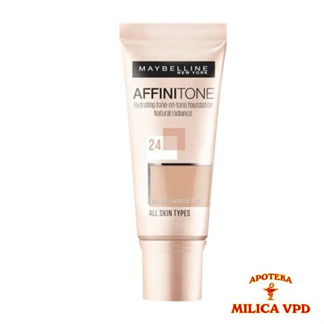 Detailný záber na balenie make-upu Maybelline Affinitone a jeho textúru