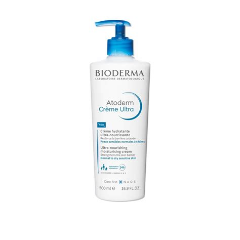 Detailný záber na balenie produktu Bioderma Atoderm s dôrazom na dávkovaciu pumpičku