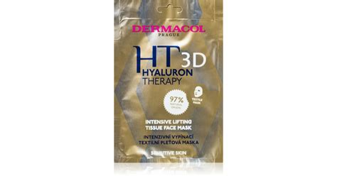Detailný pohľad na textúru krému Dermacol Hyaluron Therapy 3D s akcentom na hydratačné mikroperly a prémiové balenie