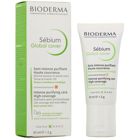 Schéma: Ako pôsobí Bioderma Sébium Global Cover na rôzne príčiny akné