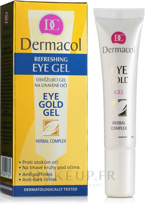 Infografika: Kľúčové zložky Dermacol Gold Eye Gel a ich účinky