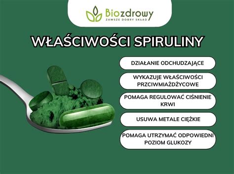 infografika/schéma: prehľad výživových zložiek spiruliny a ich primárne benefity