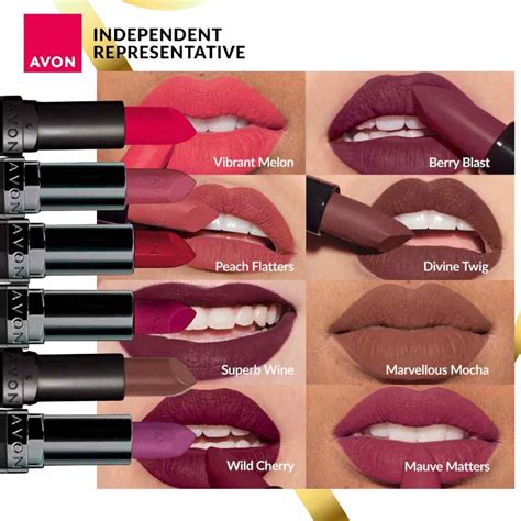 Photo of Avon Ultra Matte lipstick in various shades