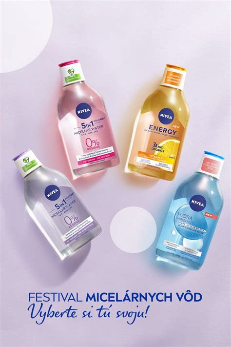 Produktová línia micelárnych vôd NIVEA