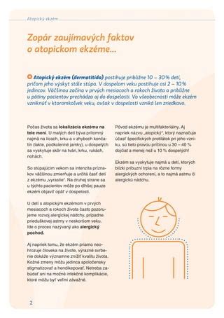 Ilustrácia: oblasti tela postihnuté atopickým ekzémom u detí a dospelých
