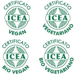 Logo certifikátu ICEA a VEGAN